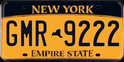 NY license plate GMR9222