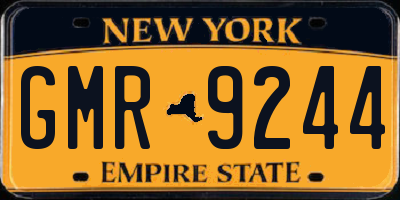 NY license plate GMR9244