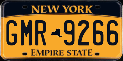 NY license plate GMR9266