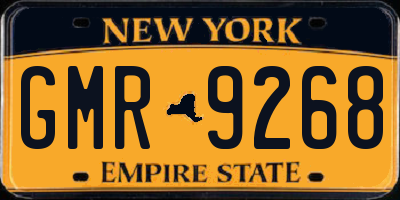 NY license plate GMR9268