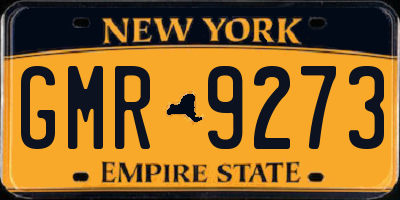 NY license plate GMR9273