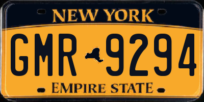 NY license plate GMR9294