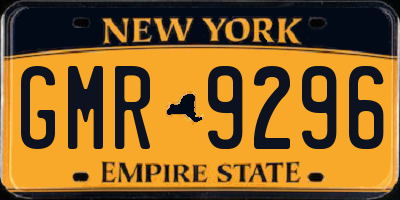 NY license plate GMR9296