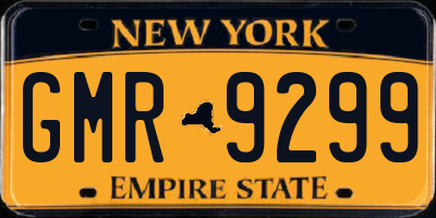 NY license plate GMR9299