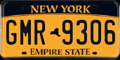 NY license plate GMR9306