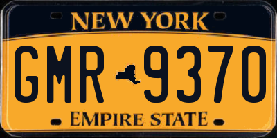 NY license plate GMR9370
