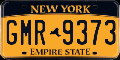 NY license plate GMR9373