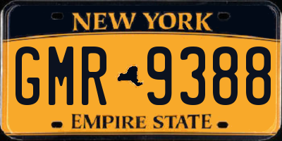 NY license plate GMR9388
