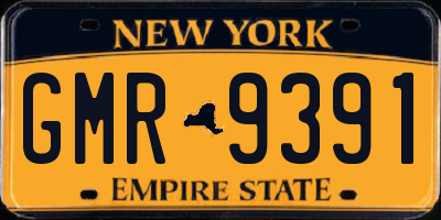 NY license plate GMR9391