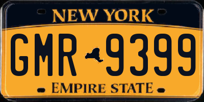 NY license plate GMR9399