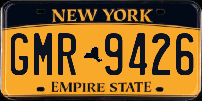 NY license plate GMR9426