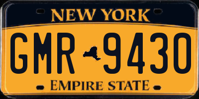NY license plate GMR9430