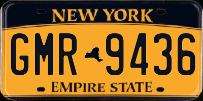 NY license plate GMR9436