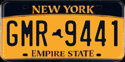 NY license plate GMR9441