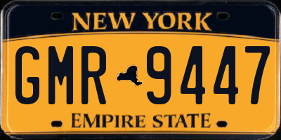 NY license plate GMR9447