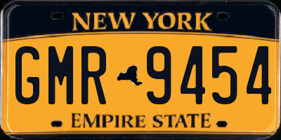 NY license plate GMR9454