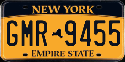 NY license plate GMR9455