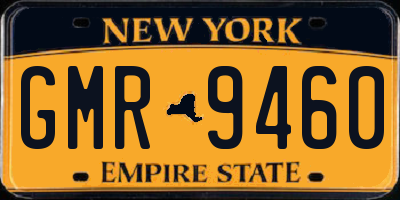 NY license plate GMR9460
