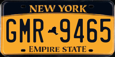 NY license plate GMR9465