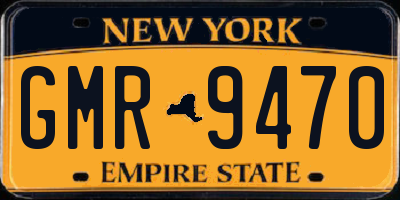 NY license plate GMR9470