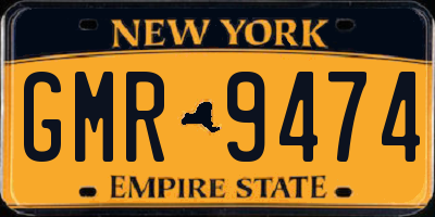 NY license plate GMR9474