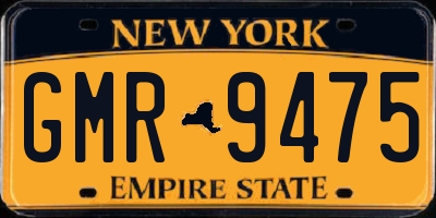 NY license plate GMR9475