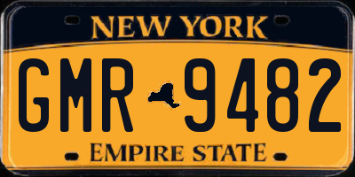 NY license plate GMR9482
