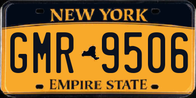 NY license plate GMR9506