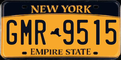 NY license plate GMR9515