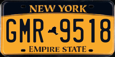 NY license plate GMR9518