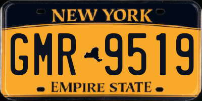 NY license plate GMR9519
