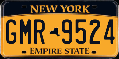 NY license plate GMR9524