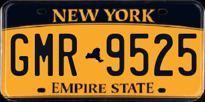 NY license plate GMR9525