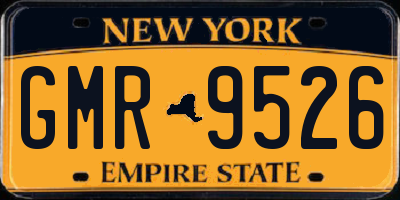 NY license plate GMR9526