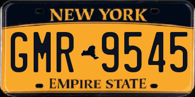 NY license plate GMR9545