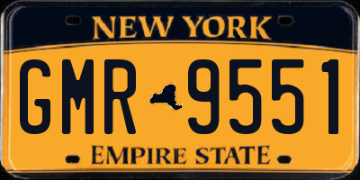 NY license plate GMR9551