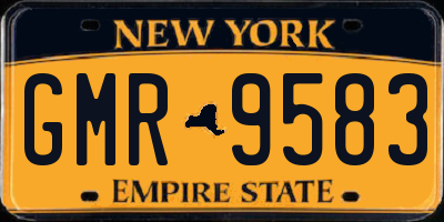 NY license plate GMR9583