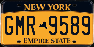 NY license plate GMR9589