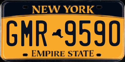 NY license plate GMR9590