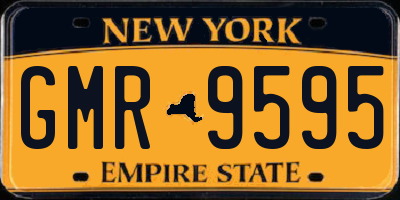 NY license plate GMR9595