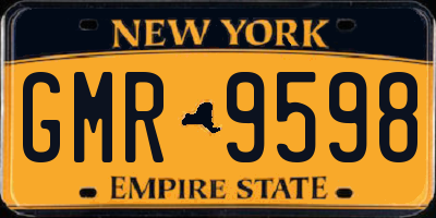 NY license plate GMR9598