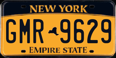 NY license plate GMR9629