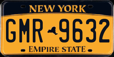 NY license plate GMR9632