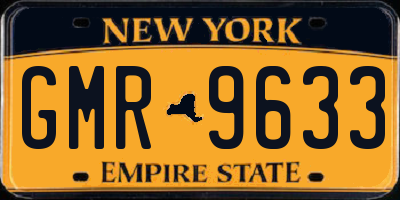 NY license plate GMR9633