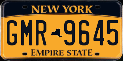 NY license plate GMR9645