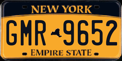 NY license plate GMR9652