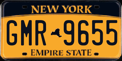 NY license plate GMR9655