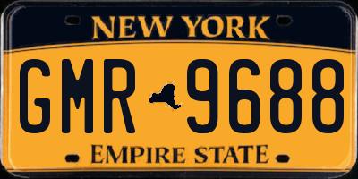 NY license plate GMR9688