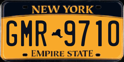 NY license plate GMR9710