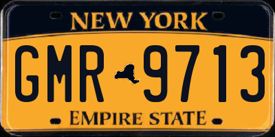 NY license plate GMR9713